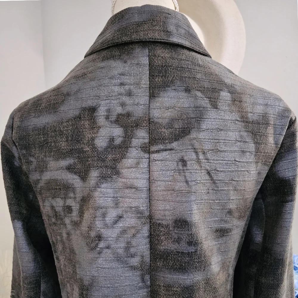 XL Chi by Falsi Brown Silver Metallic Elegant Blazer